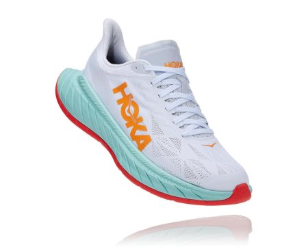 Hoka One One Carbon X 2 Ženske Road Tekaški Čevlji Bela / Oranžna SI-492618O